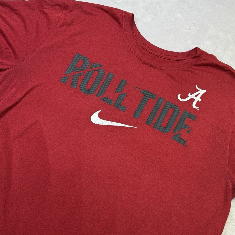 Nike Alabama Crimson Tide Roll Tide Dri-FIT T Shirt Red Mens XL NCAA